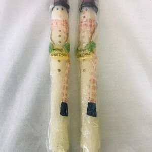 Snowmen Christmas Candle, 2 Set